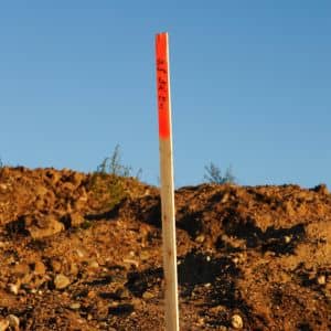 Site layout marker - ALTA SURVEY Orlando Survey stake marking site layout during a construction survey