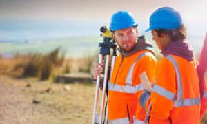 Site planning field work - ALTA SURVEY Orlando Surveyors coordinating early site planning during a construction survey
