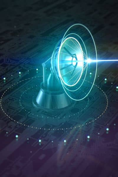 Technical laser sensor illustration showing how lidar mapping captures detailed surface data