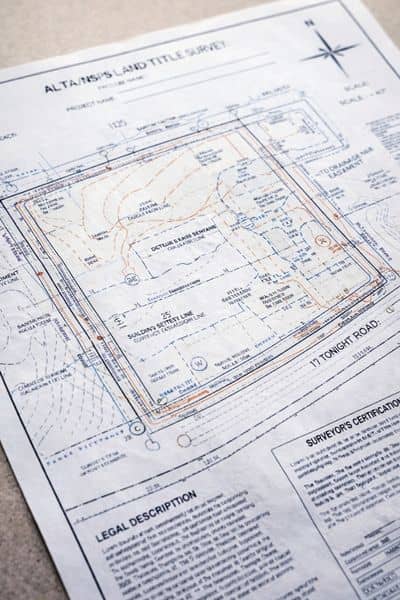 Alta survey site plan map detail - ALTA SURVEY Orlando Detailed site plan showing property boundaries, easements, and access points used in an ALTA land survey to assess development conditions